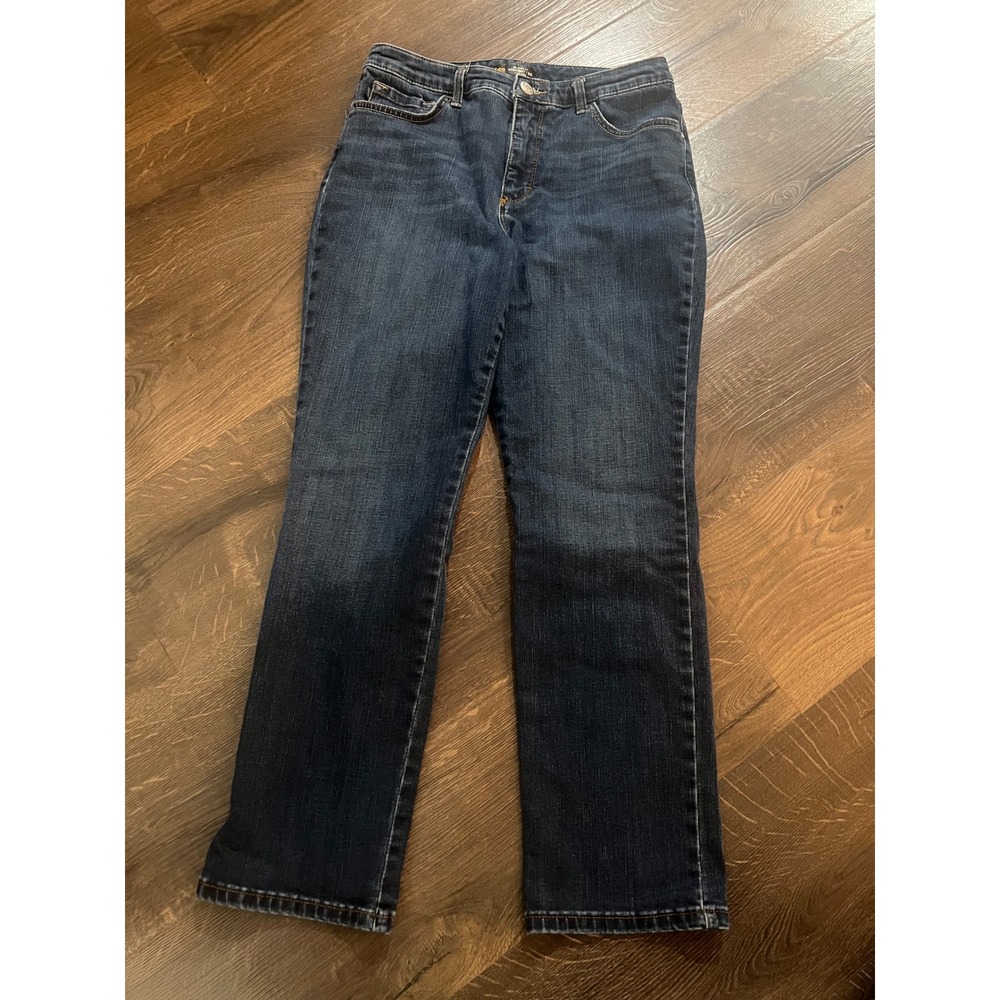 Lee Relaxed Fit Straight Leg High Rise Jeans Dark Wash 8 Short 3404897